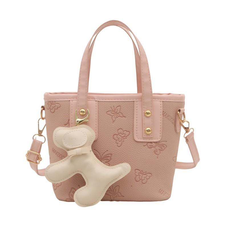 Pu Crossbody Fashion Bag With Color Blocking Design And Embossing Butterfly