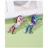 Cross-border new retro unicorn brooch fashionable super beautiful high-end pony painting oil animal pin brooch wholesale