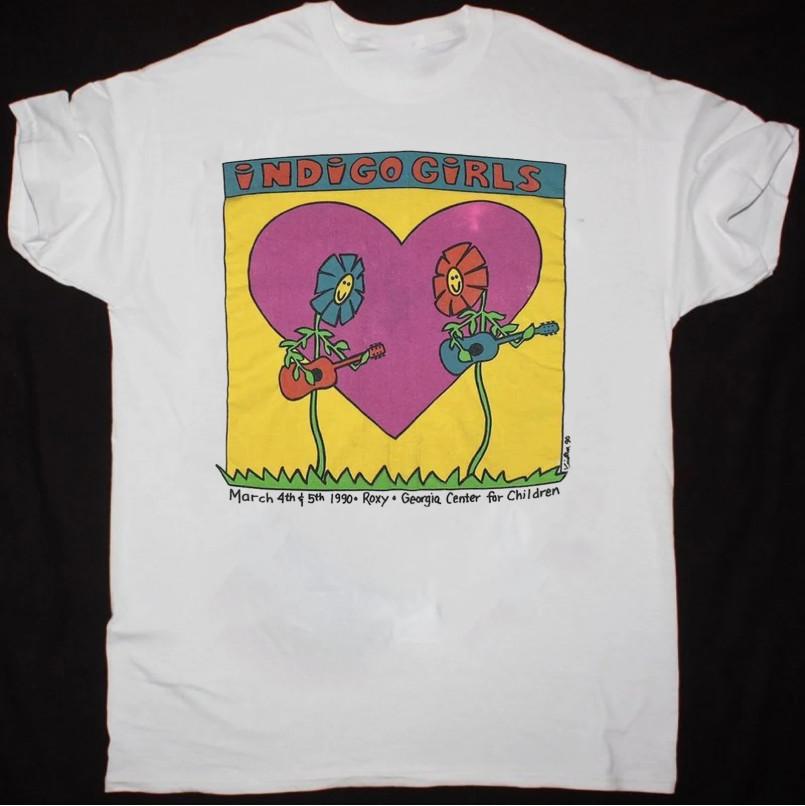 Indigo Girls 1990 Tour TShirt 90s White Short Sleeve Tee Unisex Unisex T-Shirt XXL