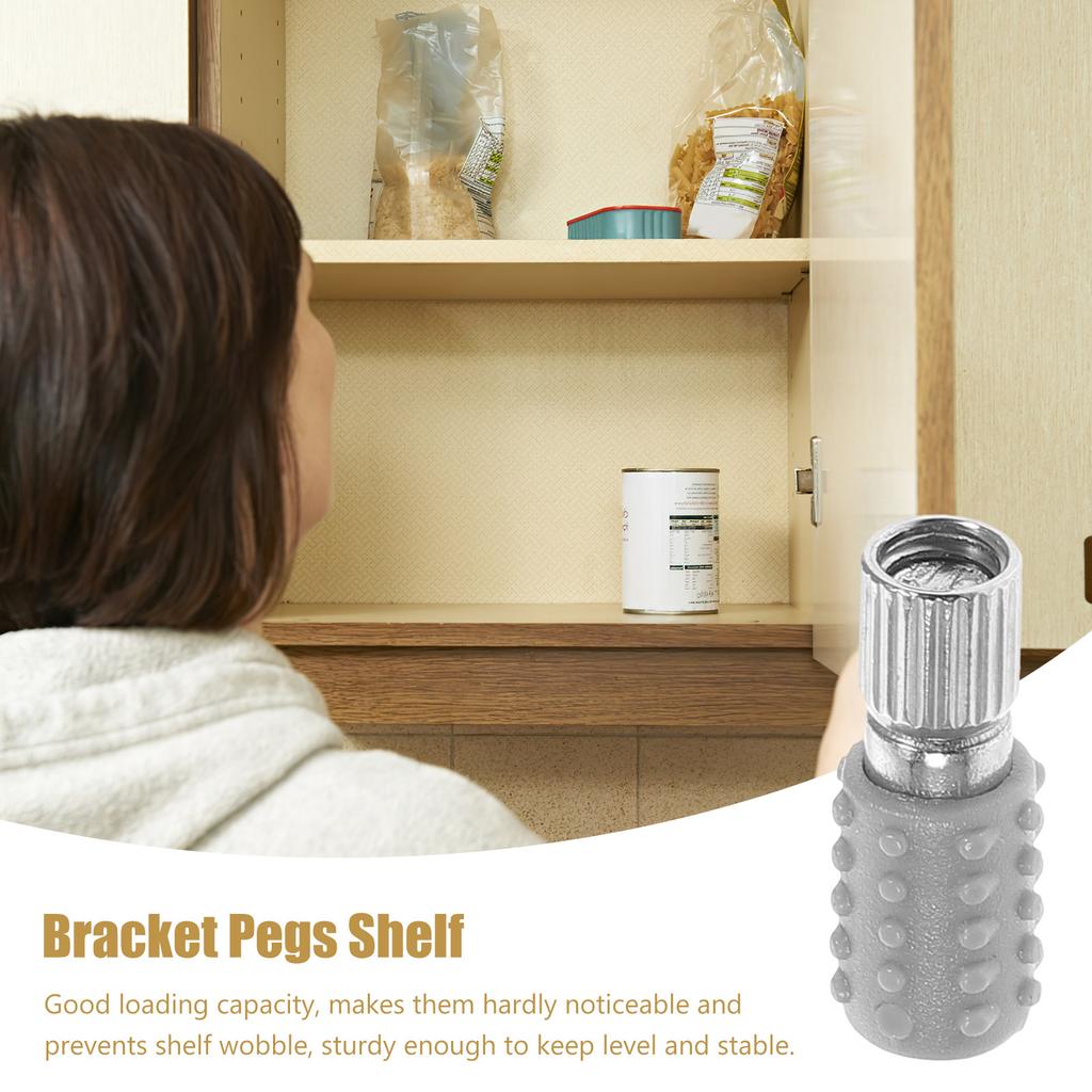 40Pcs Shelf Pegs Cupboard Support Pins Metal Shelf Brackets for Cabinets Bookshelves Load Bearing Stable Clips