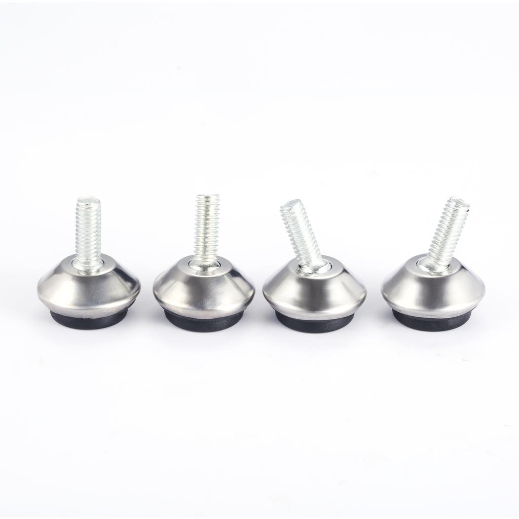 4 Stück verstellbare Metallmöbelgleiter Füße Beine M6*15mm Gewindeschraube Schwarz/Silber/Gold für Schrank Tisch Stuhl Maschinenbasis
