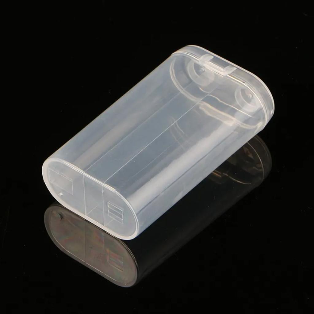 Transparent Battery Storage Box Hard Battery Container Holder Case for 18650 or CR123A Battery
