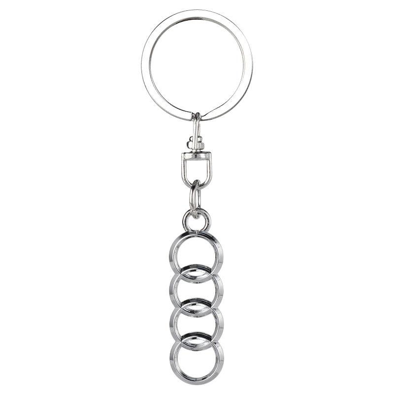 1Pcs 3D Metal Car Badge Keychain Zinc Alloy Keyrings Auto Accessories For Audi A4 A3 A5 A6 A7 A8 Q3 Q5 Q7 Q8 B5 B6 B7 B8 B9 Q7 8P 8V 8L Q7 S4 S5 S6 S7