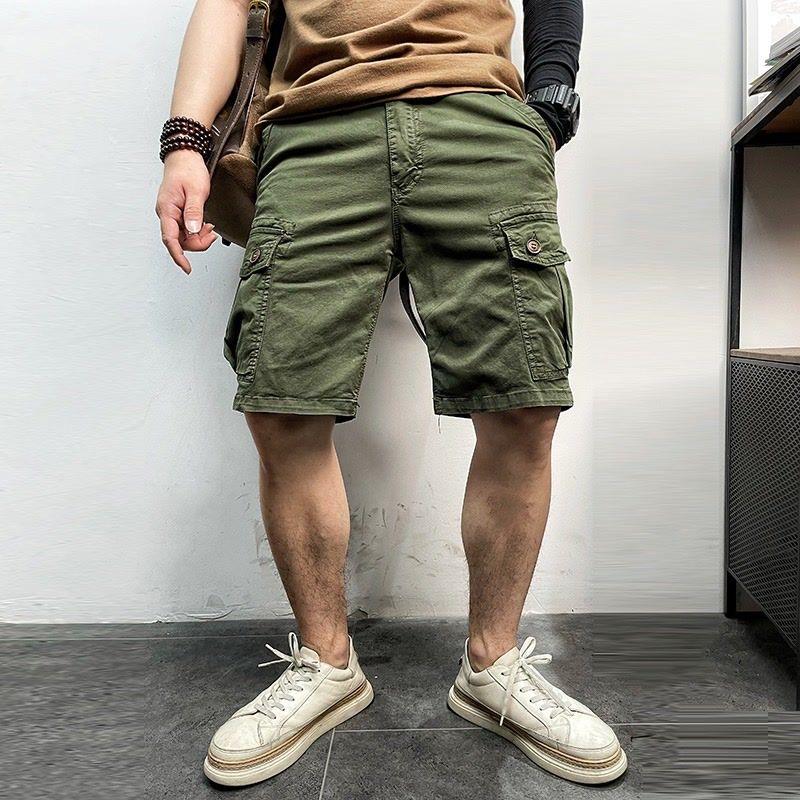 Herren Sommer Cargo Shorts Herren Mode Lässig Multi Taschen Shorts Hosen Elastische Taille Atmungsaktiv Jogging Shorts Herren