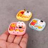Mini Miniature Playset Pink Yellow Blue Realistic Food Model Lunch Food Ornament  Doll Accessories