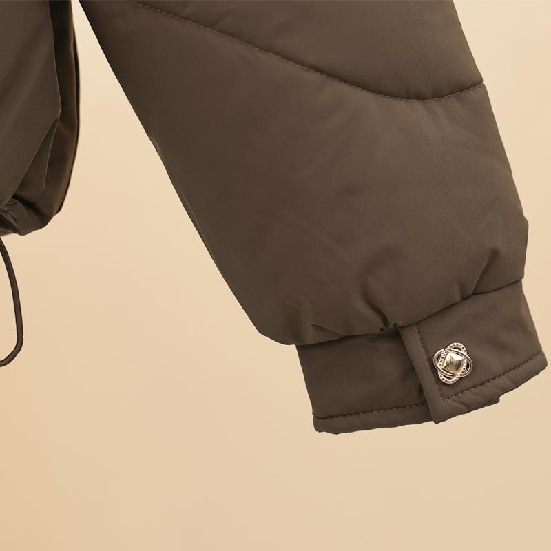 Fashion Woman Winter Coats Faux Fur Collar Casual Thick Warm Short Parkas Women Jackets