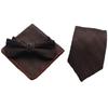 Men'S Tie Set, Polyester Striped Tie, Bow Tie Square Scarf Three-Piece Set, Suit Accessories.