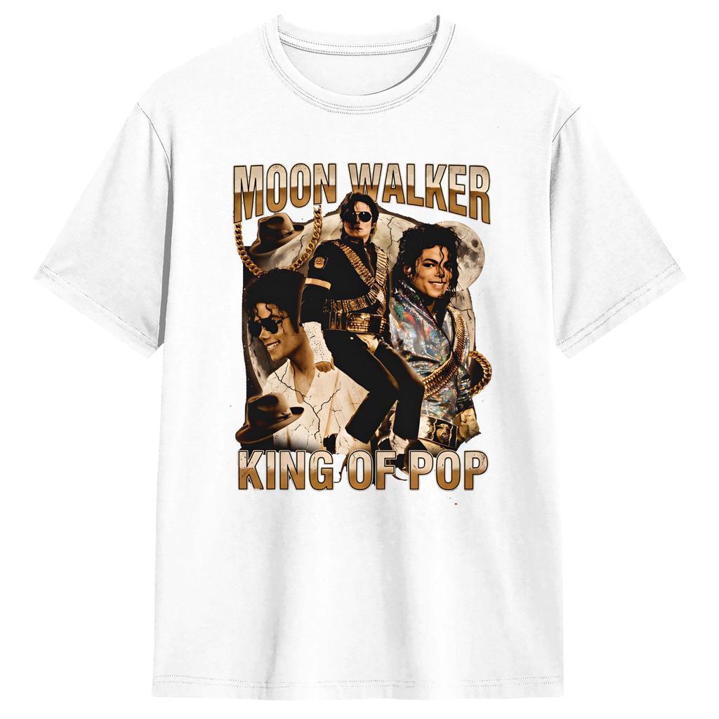 MMichael JJackson King Of Pop Cotton T Shirt For Unisexs Beach Vintage TShirts Fashion Tee Shirt Plus Size Pattern Tops