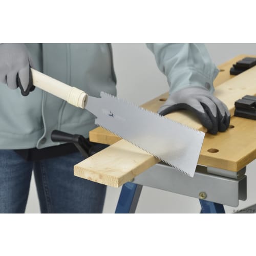 Takagi Shark Saw, Slim Double-Edged Saw, 210mm, Wooden Handle, for General Wood, Laminated Wood, and Plywood, Cross-Section Cutting, Vertical, Horizon