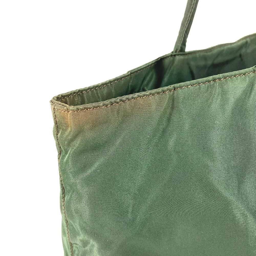 Prada צלחת לוגו משולשת תיק תיק טוט תיק כתף ניילון חאקי