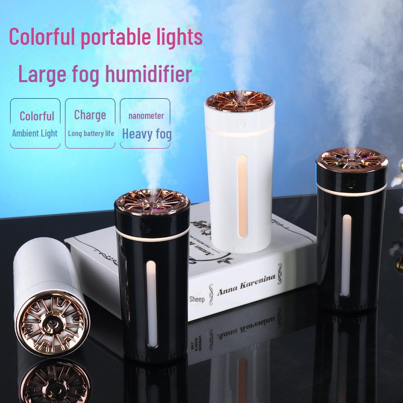 USB Portable Car Humidifier with Colorful Aroma Light
