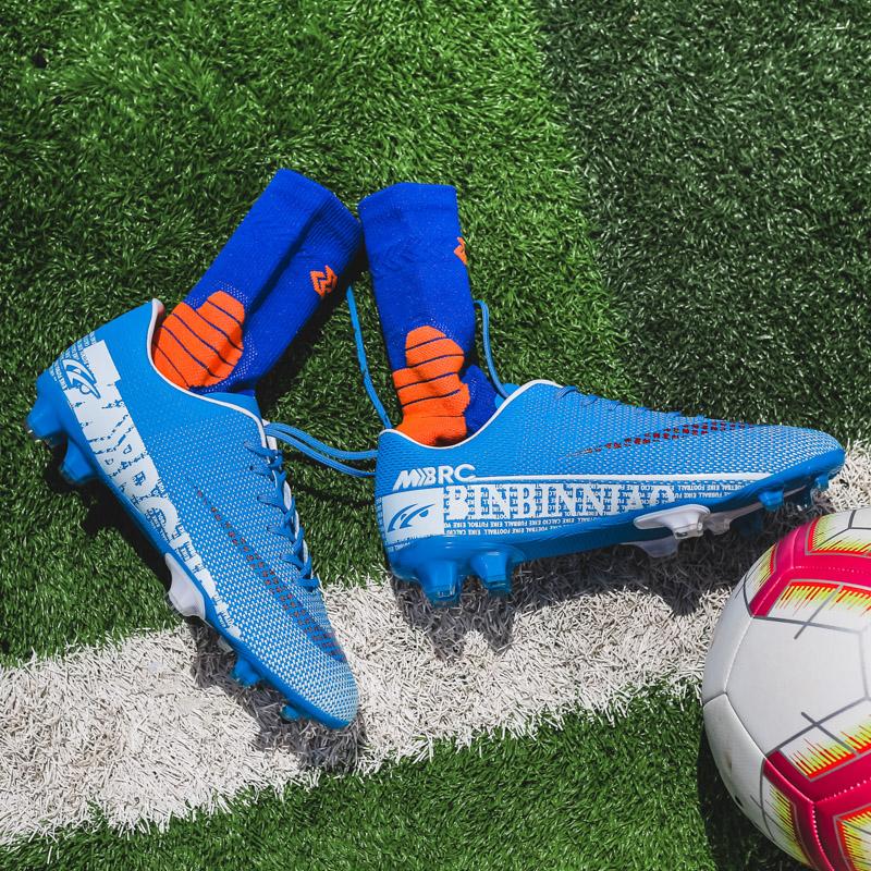 Men 'S Football Sneakers Long Spikes Short Spikes Soccer Shoes Grass Slip -Proof Anti -Fall Sneakers Hard Ground Training Sneakers