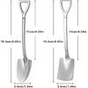 TAORANJU Stainless Steel Dessert Spoons, 4 Pcs Mini Pointed Coffee and Ice Cream Spoons for Cake, Yogurt, Sugar, Tea
