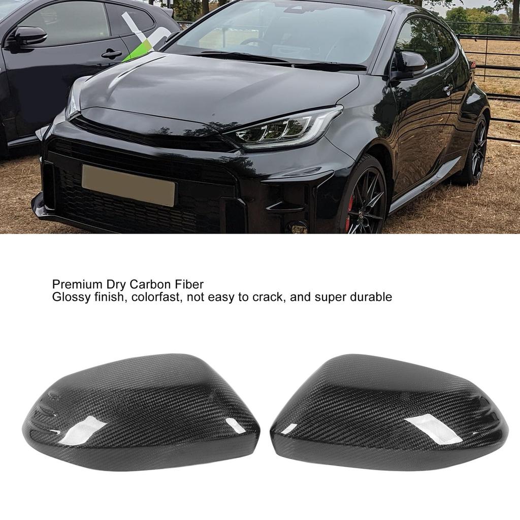 Carbon Fiber Side Mirror Cover Glossy Real Wing Mirror Cap Replacement Cover for Toyota Corolla Yaris GR Matte Elegant Outside Mirror Cover Trim Trim,
