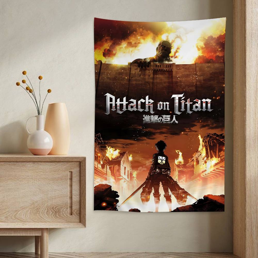 AAttack on Titan Tapestry Art Printing Japanese Wall Tapestry Anime Wall Hanging Home Decor