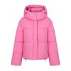 Padded-on women's short hooded new pink casual padded jacket small bread jacket jacket