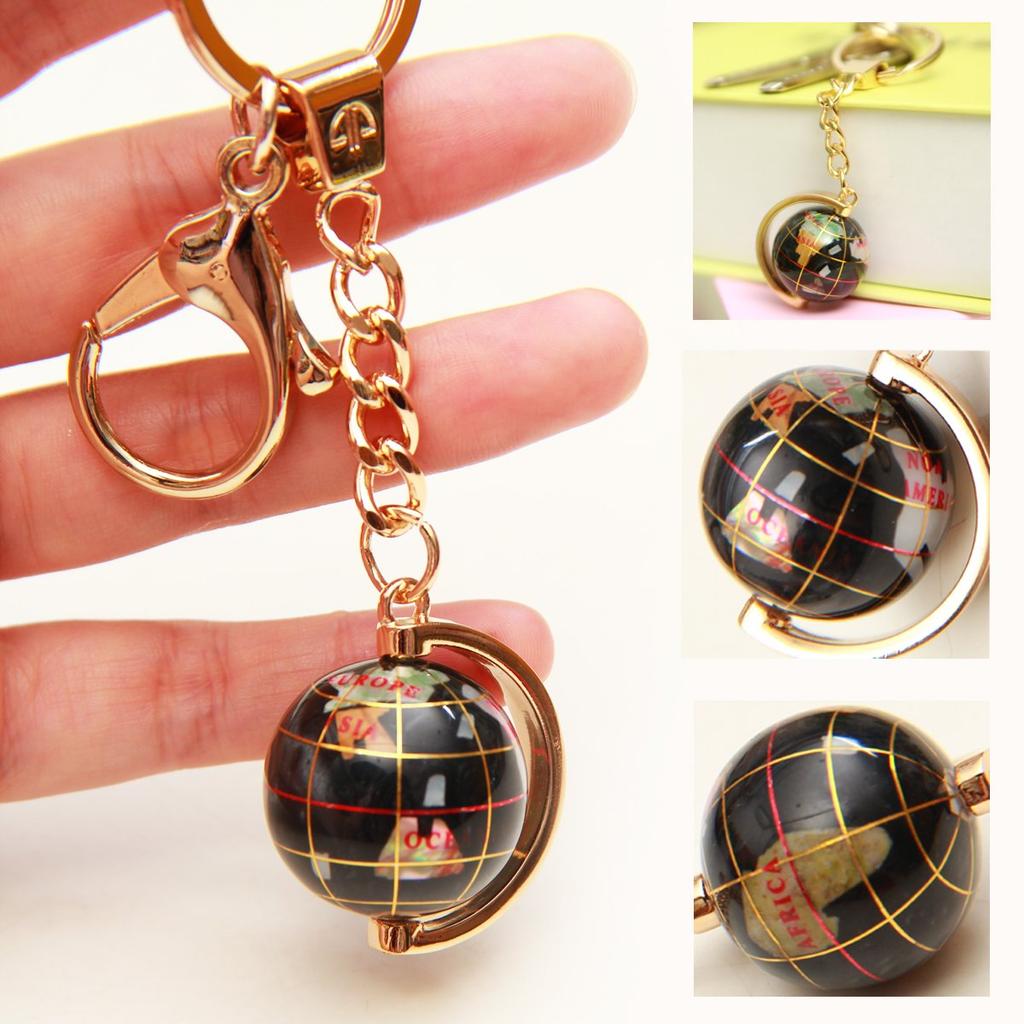 Authentischer Schlüsselanhänger Größe Schlüsselanhänger Länge 14cm Globus Durchmesser Schlüsselring Durchmesser Haken Durchmesser [Pierce] (ca.) / 2.5cm / 2.5cm / 1.6cm (Schwarze Perle)