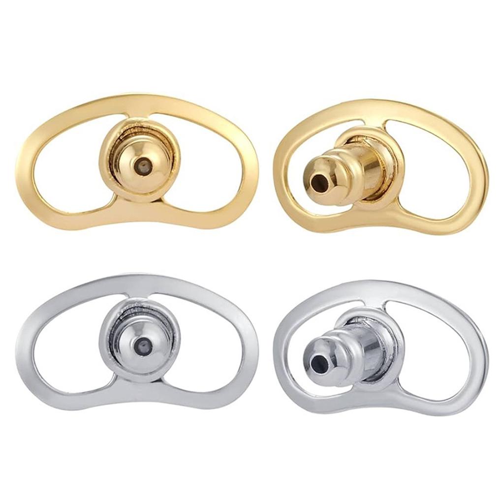 Set of 4 Adjustable Earring Support Backs for Large Earrings Practical Ear Closures Plug Ear Lobe Support Patches