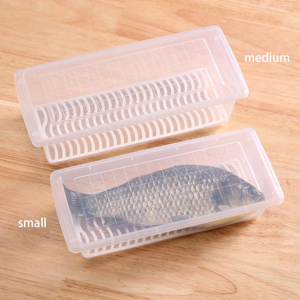 Frukt Grönsaks Avlopp Crisper Organizer Tomat Vitlök Lök Citron Förvarare Återanvändbar Förtjockad Plast Köksaccessoarer Transparent