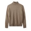 Cashmere shirt men's high lapel neck medium and thick knitted sweater warm youth solid color
