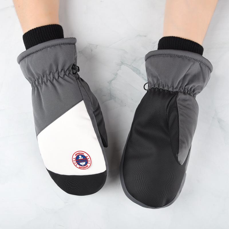 2024 Women's Waterproof Ski Mittens, Fleece-Lined, Warm & Cute, Fingerless for Cycling & Snowboarding