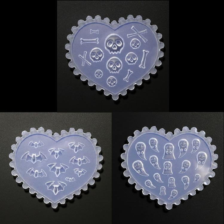 Nail Art Molds Resin Silicone Nail Art Casting Molds 3D Nail Charms Casting Mold