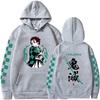 Demon Slayer Anime Print Men's Hoodie Outdoor Men's and Women's Sweater Neutral Casual Pullover Autumn and Winter Loose Top