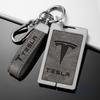Leder Auto NFC Karten Schlüssel Etui Hülle Zinklegierung Schutzschale Schlüsselanhänger Für Tesla Model 3 Model Y Model S X Schlüsselanhänger Zubehör