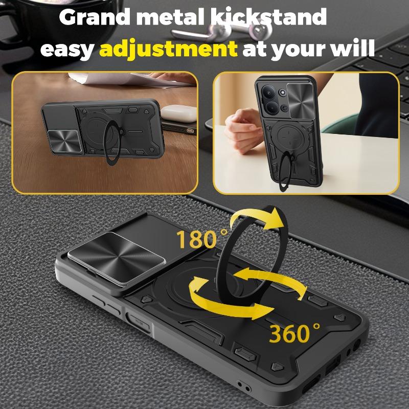 Slide Cover for Redmi 1C 173mm Magnetic Ring Stand Holder Cover for Redmi 1 C 171mm Lens Camera Protection Shockproof Bumper