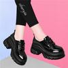 Women's shoes are fashionable and versatile, casual thick-soled new loafers for autumn and winter, mid-heel single shoes, small leather shoes