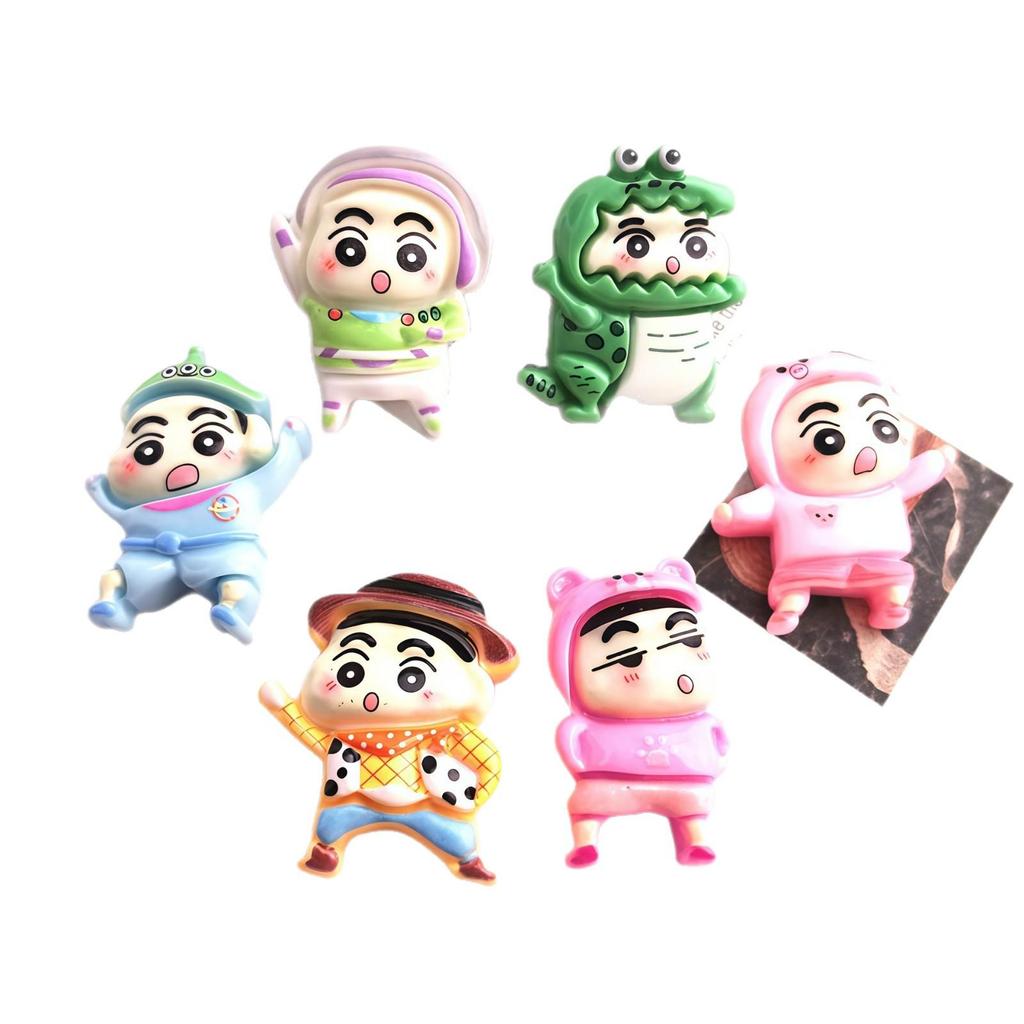 Medium Cartoon Cosplay Shin-chan Resin Accessories: DIY Cream Glue Phone Case, Lanyard, Hair Clip, Water Cup Sticker.