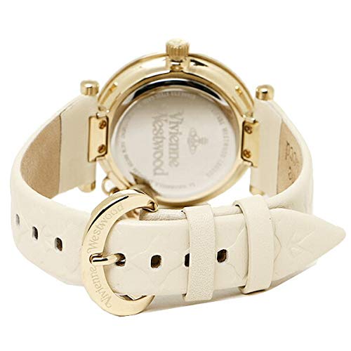Vivienne Westwood Women's Orb Watch, 32mm, with Charm, Quartz Movement, White, VV006WHWH [Parallel Import]