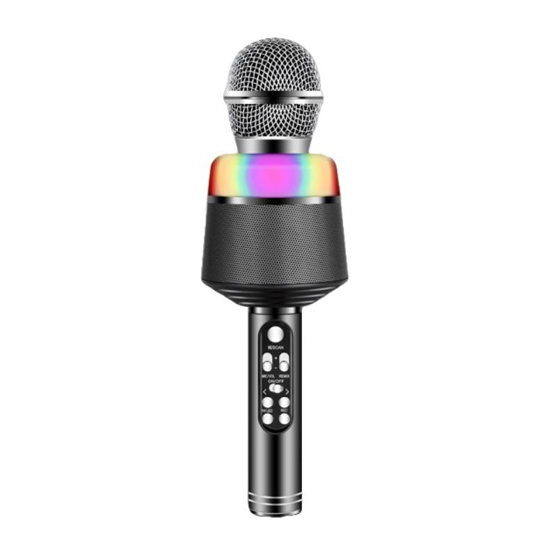 Wireless Bluetooth Karaoke Microphone, 5-in-1 Portable Handheld Mic Speaker with Dynamic Lights, Karaoke Microphone for Adults