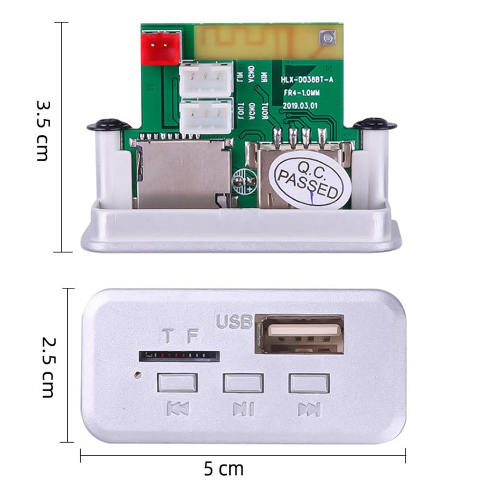 Inscriptions Bluetooth 5.0 MP3 WMA APE Decode Board Car Audio USB TF FM Radio