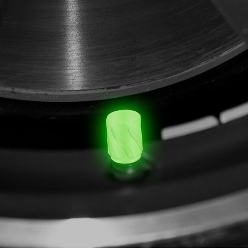 Fluorescent Tire Valve Cap, Luminous Valve Stem Caps | Glow Motorcycle Tire Valve Stem