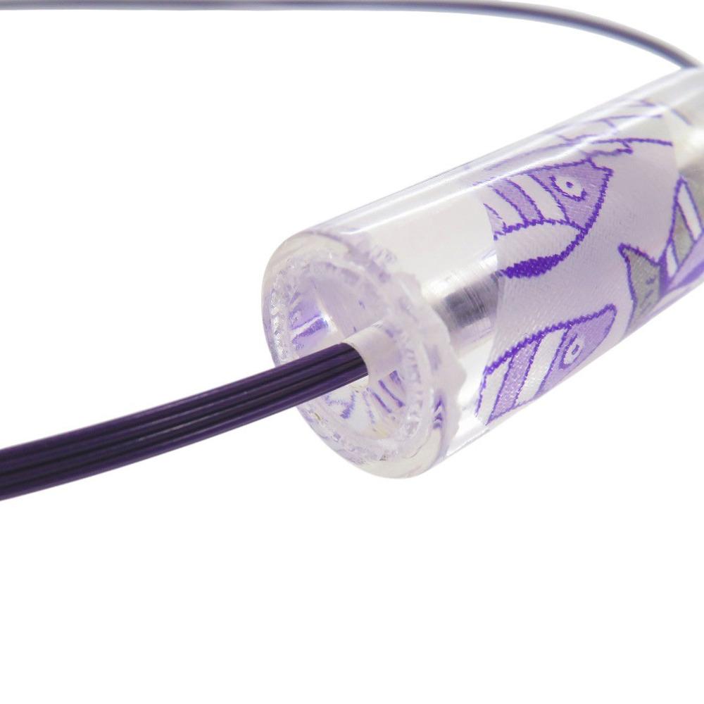 Used AUTHENTIC HERMES fish RicineChoker purple/clear plastic/wire