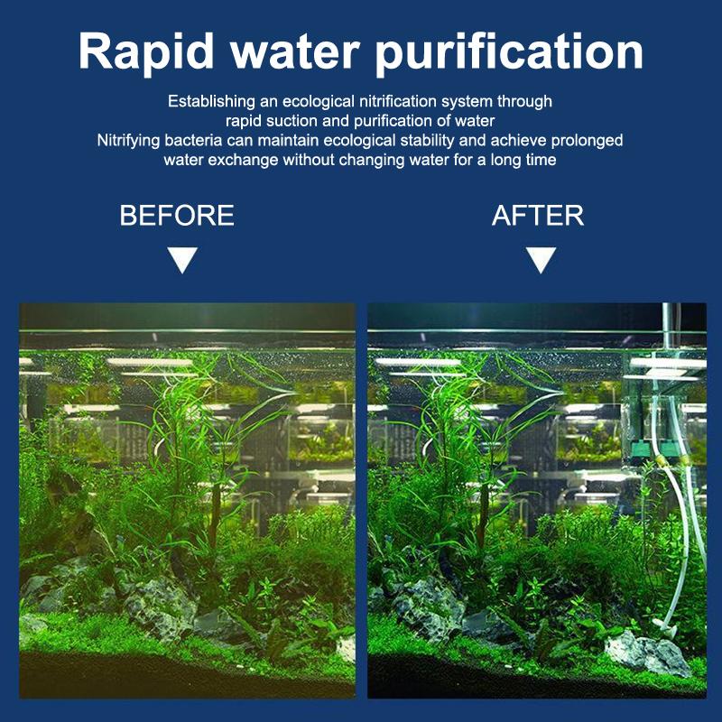 Pompă Filtru Acvariu 3 în 1 Silențioasă Acvariu Submersibil Aerator Oxigen Pompă Aer Acvariu Pompă Schimbător Apă Făcător de Valuri