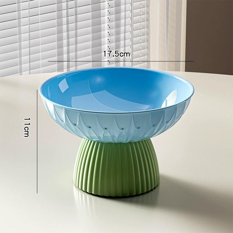 Elegant Large Washable Fruit Bowl With Pedestal - Chic, Hygienic Tabletop Organizer And Decorative Centerpiece