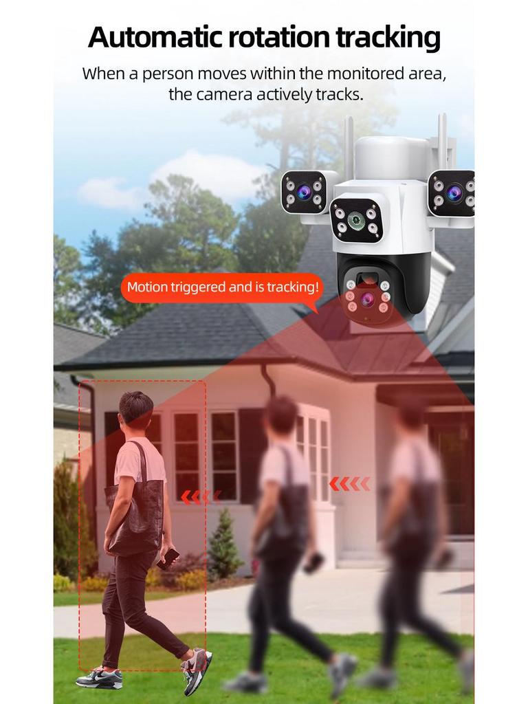Ultra HD 6MP Outdoor 4G Solar WiFi Camera with Triple Lens