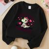 Kids Crewneck Long Sleeve Sweatshirt,Cartoon Green Dinosaur & Letter Graphic Print