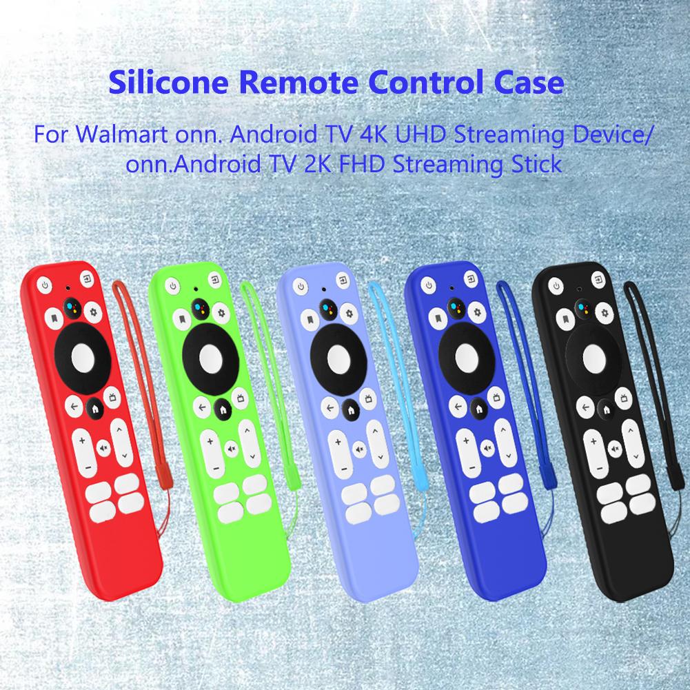 Silicone TV Remote Control Protective Sleeve All-inclusive TV Remote Control Cover Anti-drop for Walmart Onn. Android TV 4k Uhd