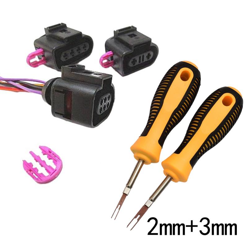 Car Terminal Removal Tool Electrical Wiring Key Pin Extractor Puller 2/3mm Car Plug Repair Tool Auto Plug Terminal Removal Tool 3mm
