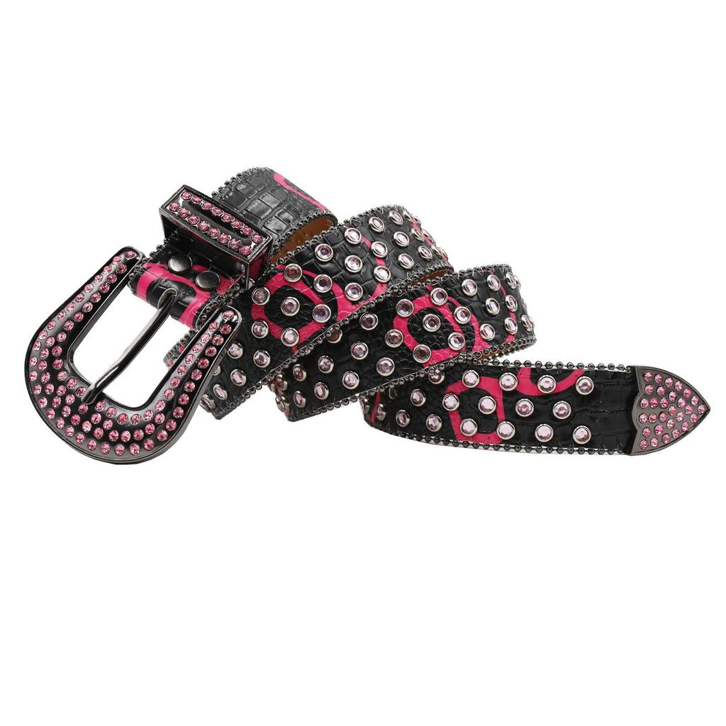 European & American Style Rhinestone Punk Belt for Men & Women