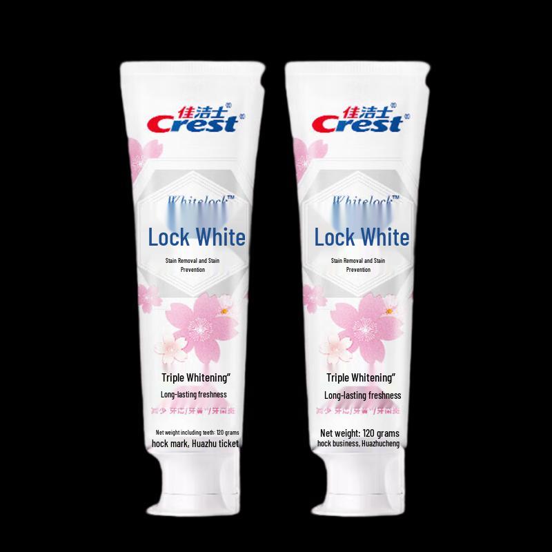 Двухцветная фторирующая отбеливающая зубная паста Crest