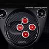 4pcs Carbon Fiber Car Gear Shift Button Cover For Fiat Abarth 595 695 2012-