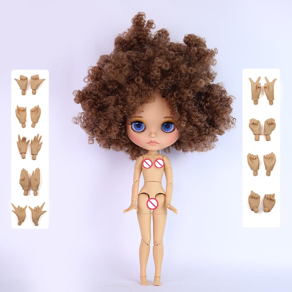 ICY DBS Blyth Doll 1/6 Joint 30cm Brown Skin Matte Face Toothed Mouth Girl Doll BJD Toy Gift