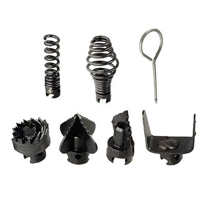 7Pcs 16mm Manganese Steel Drain Cleaner Machine Combination Cutter Head Set for Pipeline Dredging Machine