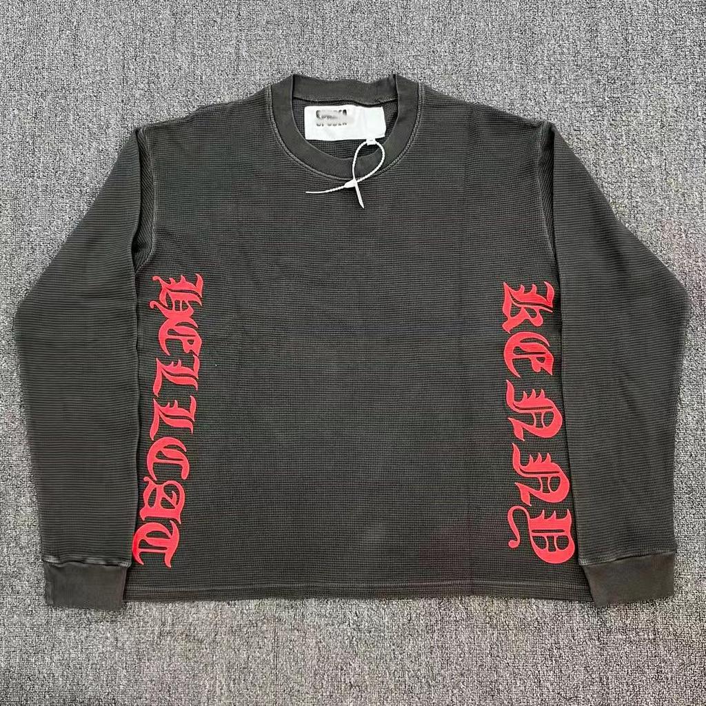 T-shirt Unisex con Stampa di Lettere in Schiuma Hip Hop Euro-Americano: Scollo Rotondo, Manica Corta, Design alla Moda