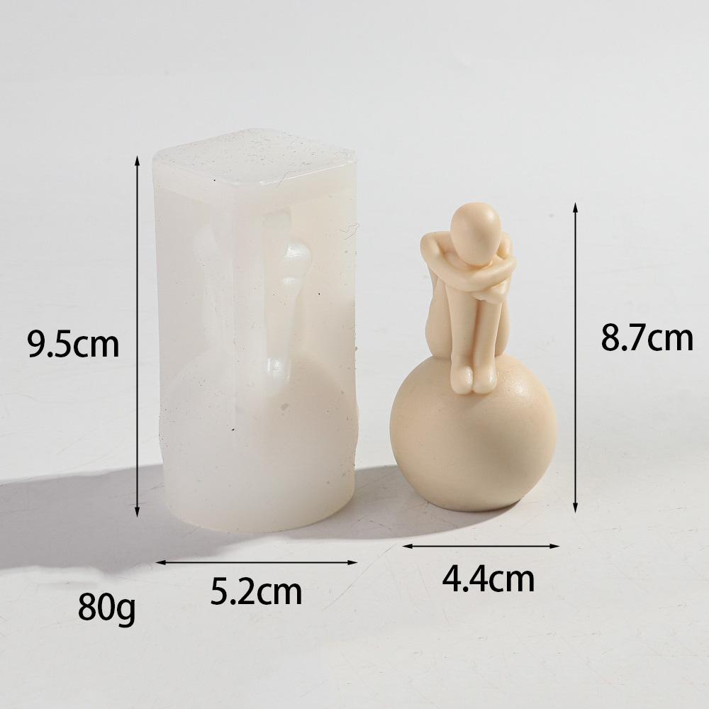 3D Abstraktes Denkporträt Kerze Silikonform DIY Nordische Kunst Abstraktes Menschlicher Körper Gipsform Epoxidharz Handwerk Heimdekor