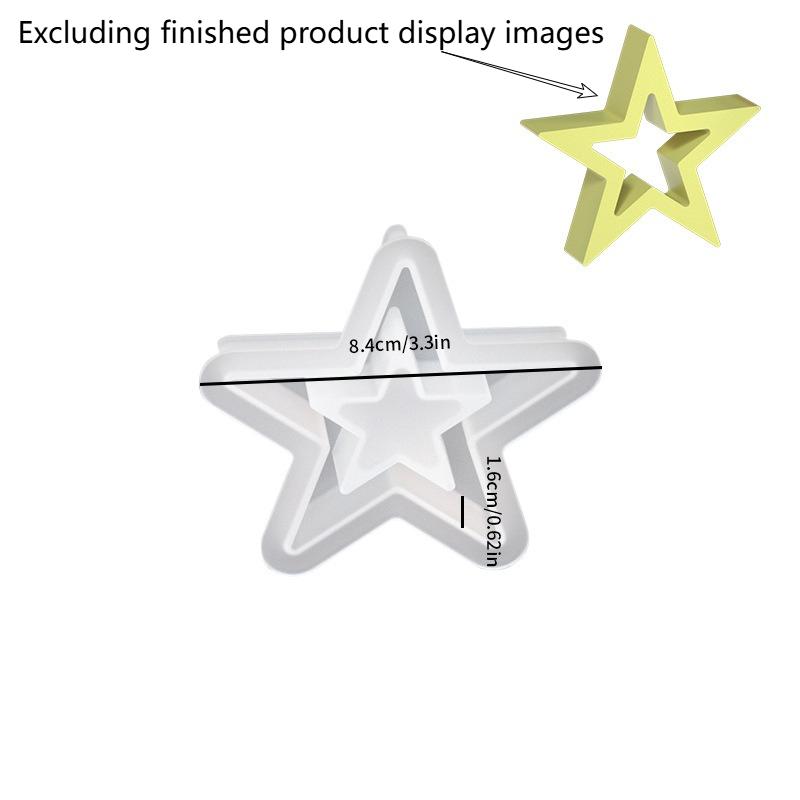 1/3pcs Star-shaped design mold - Plaster, concrete casting decorative piece mold - for DIY craft -  for Christmas decorations